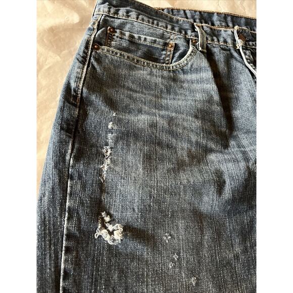 Levis 559 Jeans Men’s 36x30 Blue Medium Wash Cotton Denim Outdoor Y2K Distressed - Picture 11 of 16